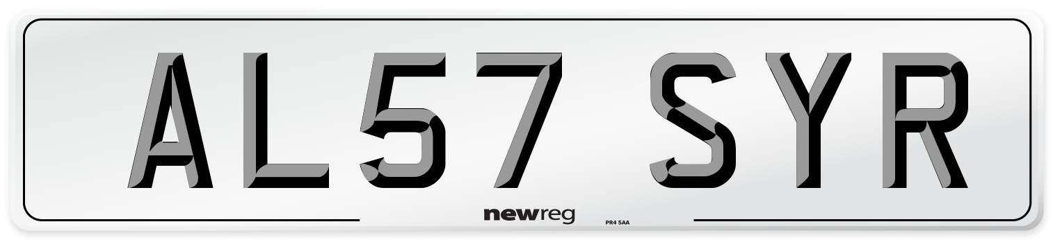 AL57 SYR Number Plate from New Reg